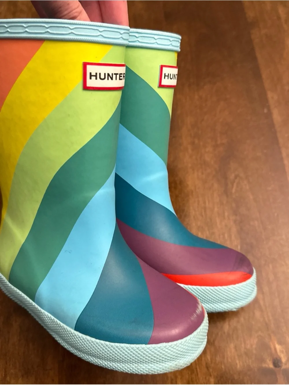 Hunter Rain Boots Kids Rainbow Size 8 / 9 (US) Colorful Rubber